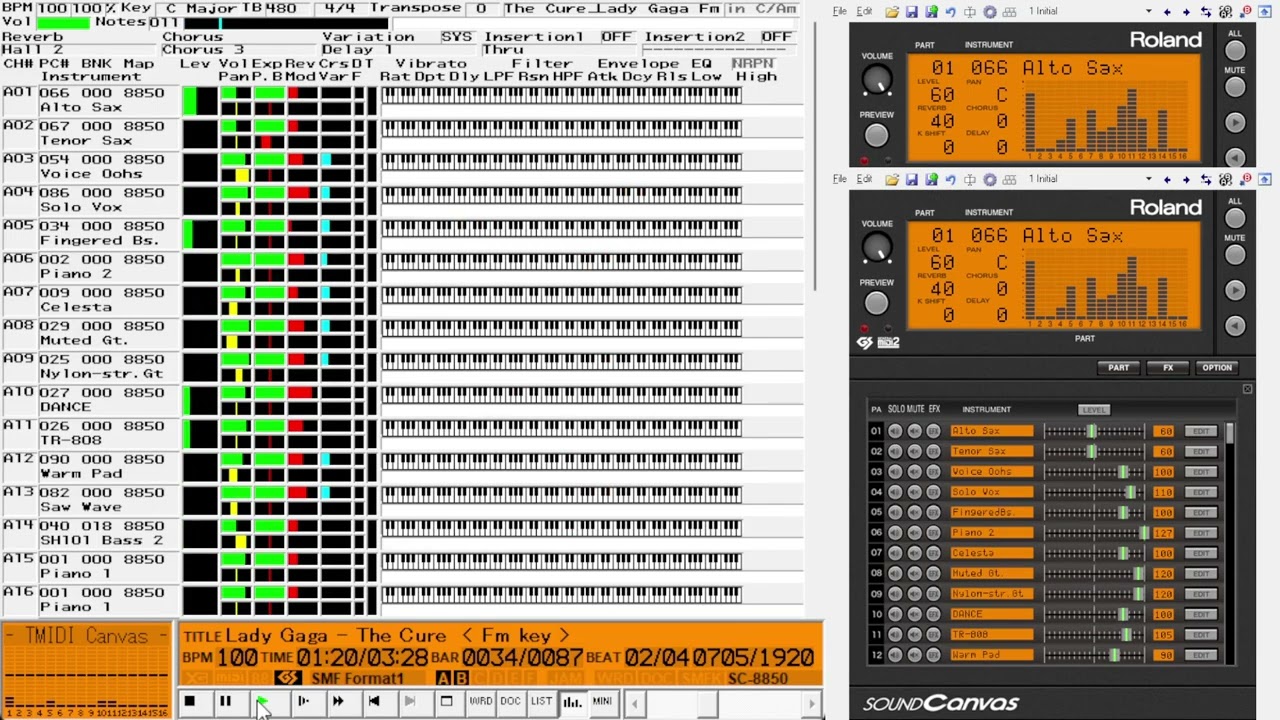 【 MIDI 】  Lady Gaga - The Cure    Fm key            midi伴奏