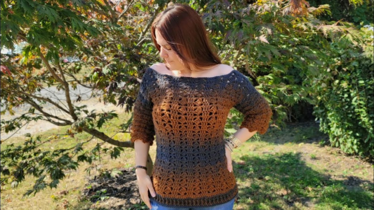 Easy Crochet sweater | Crochet pullover sweater Tutorial | Bag O Day Crochet Tutorial 737