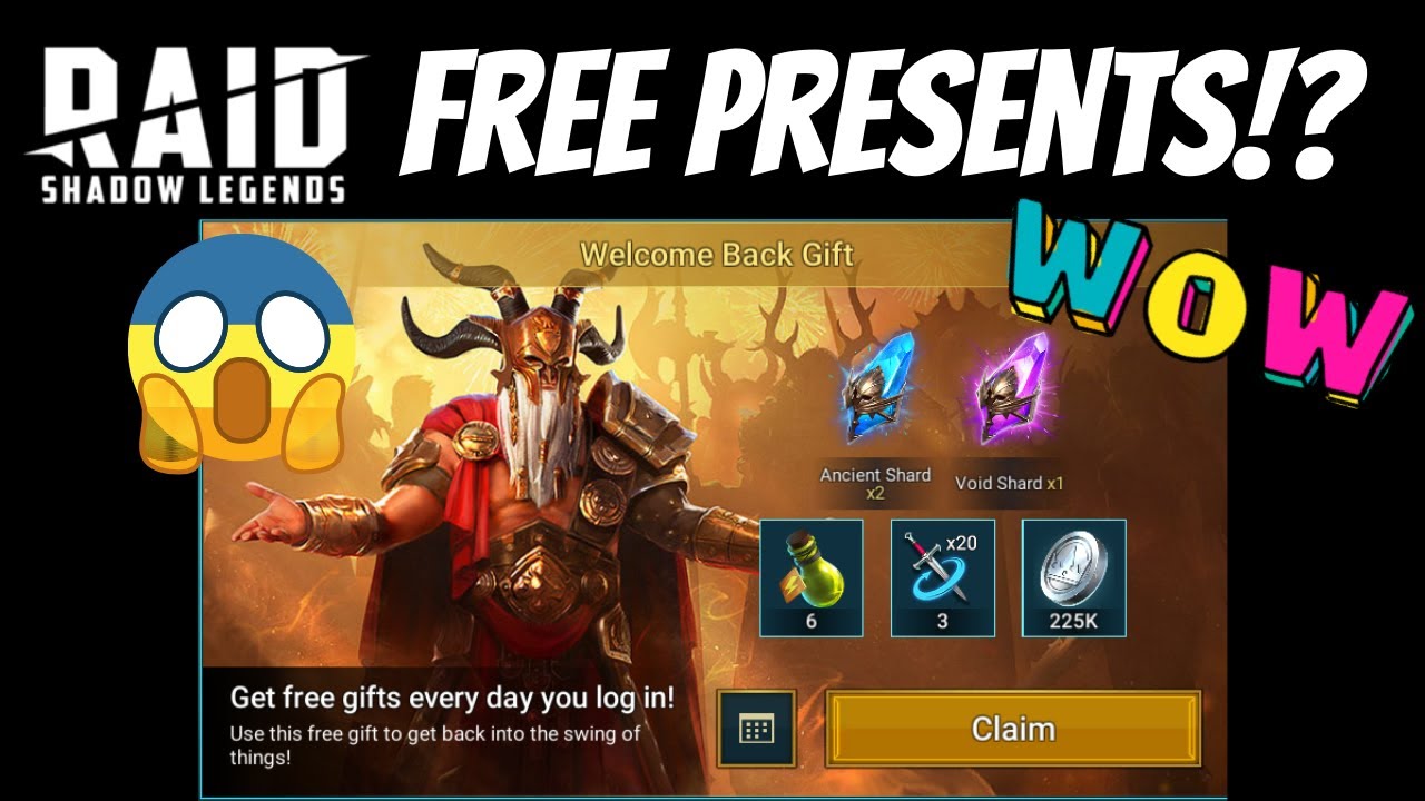 Бесплатные подарки и розыгрыш аккаунта!!!! Raid: Shadow Legends