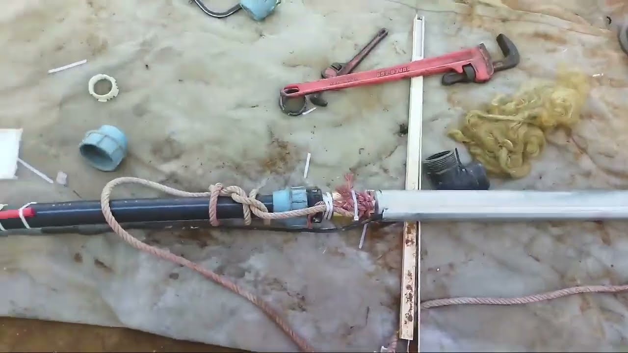 كيفية تركيب مضخة مائية installation la pompe immergée