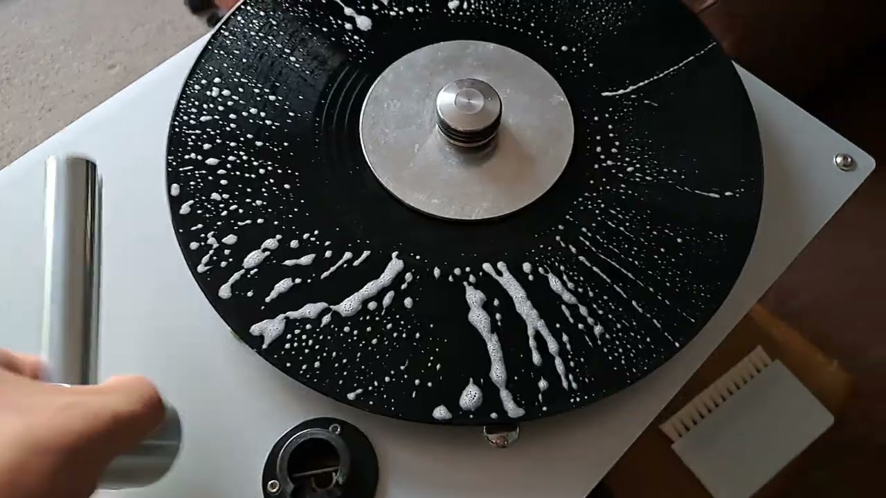 Restoring a 1955 vinyl record and outer sleeve. Charity find of the year.
