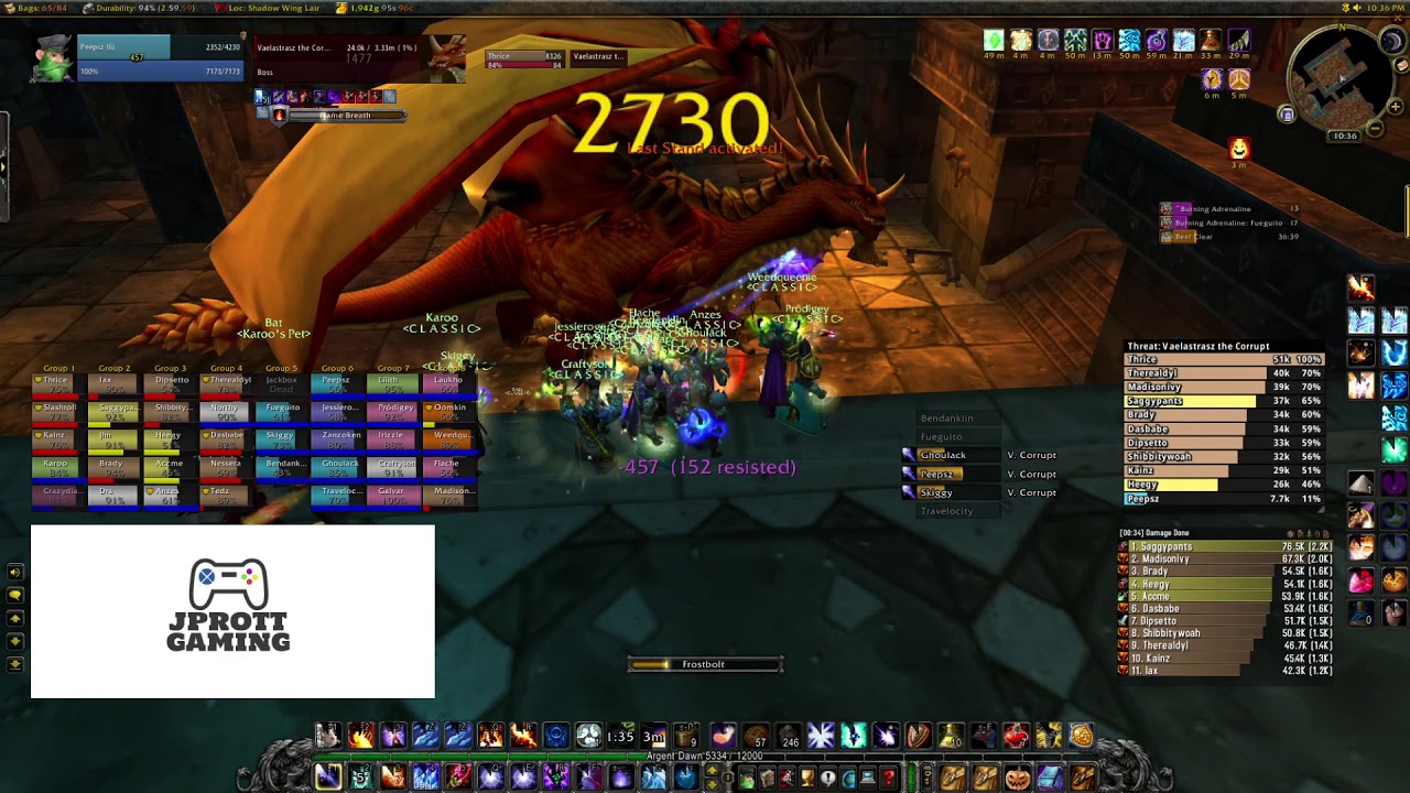 WoW Classic BWL FULL RUN -- Mage PoV