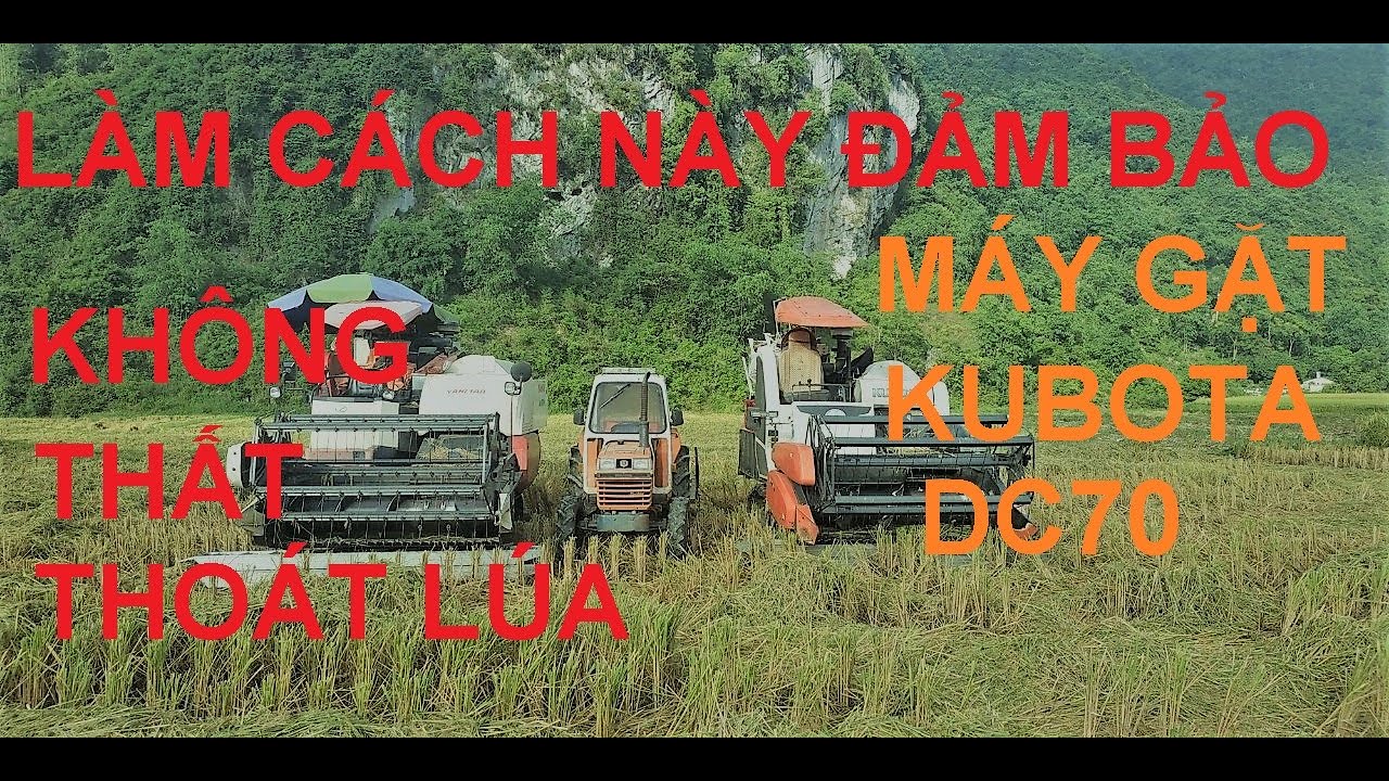 máy gặt kubota dc70 | cách lót hàm