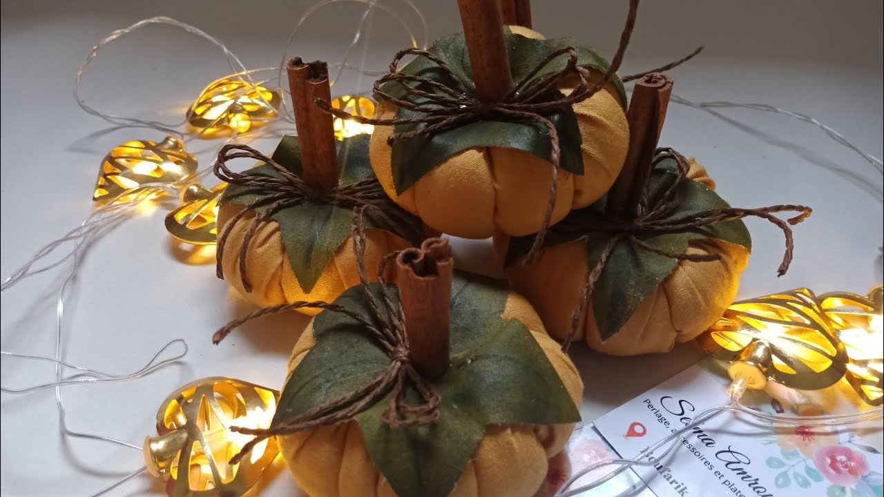 easey diy fabric pumpkins..   
كيفية صنع اليقطين    .