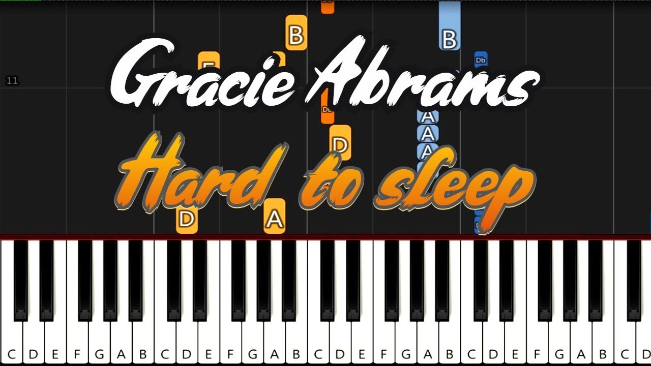 Gracie Abrams - Hard to sleep - Piano Tutorial