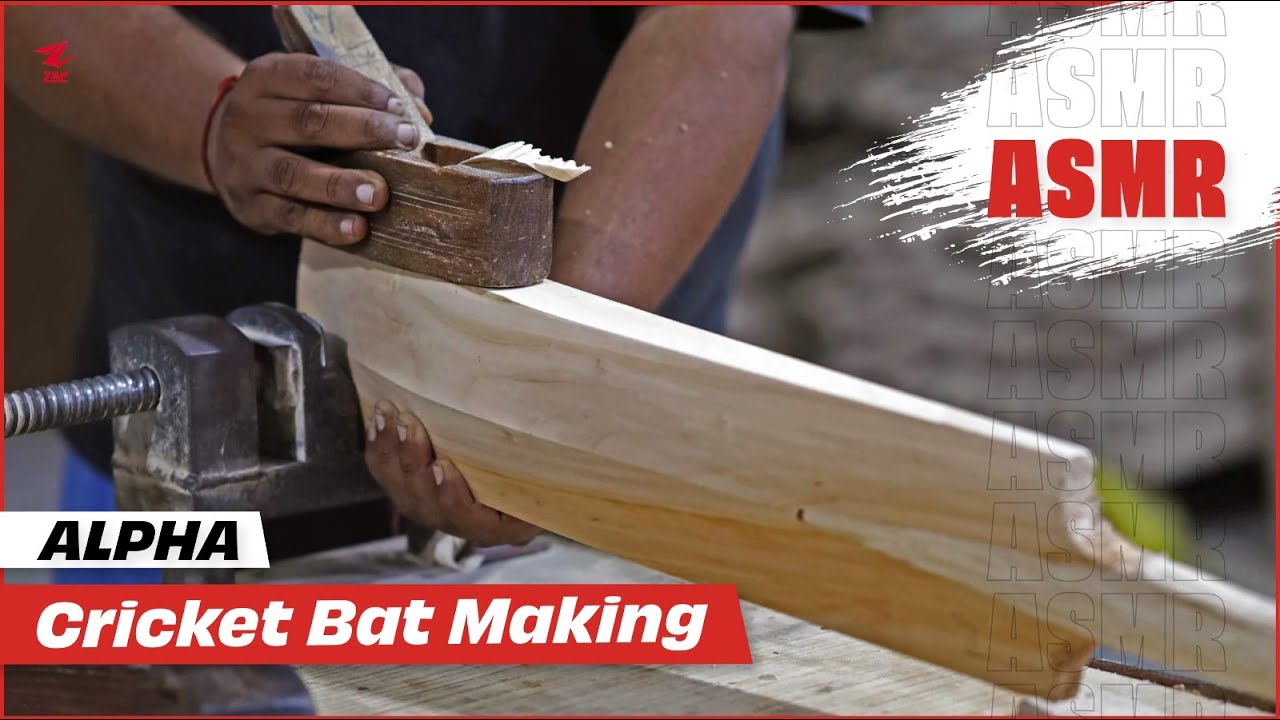 Alpha Cricket bat Making ASMR | Best Kashmir Willow Cricket Bat #cricket #zapalpha #cricketbat