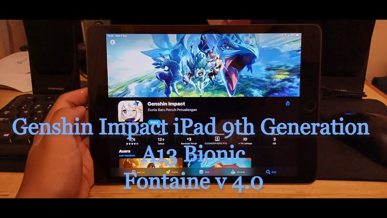 Genshin Impact iPad 9th Generation A13 Bionic Fontaine 4.0 Highest