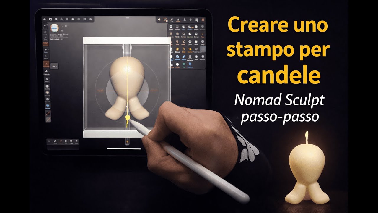 Creare uno stampo per candele con Nomad Sculpt | Workflow dimostrativo passo-passo