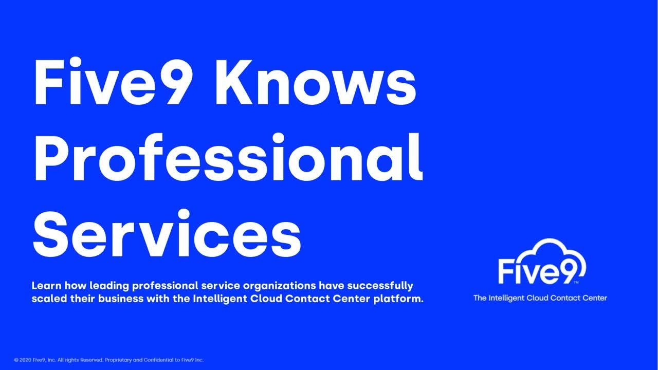 Five9 Knows Professional Services