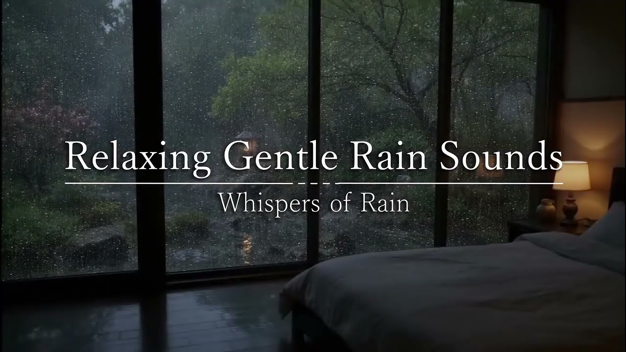 8 Hours Relaxing Gentle Rain Sounds Sleep & Relax | Whispers of Rain: Japanese Garden Serenity 🌸🌧️