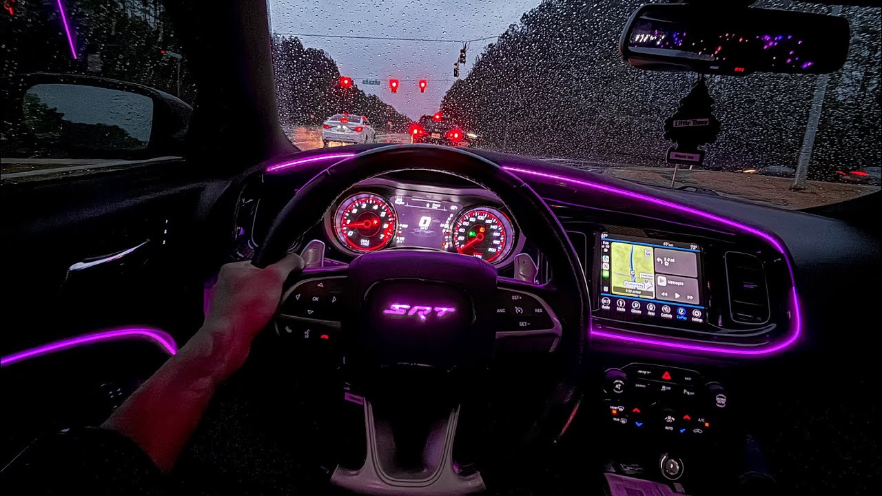HELLCAT REDEYE DRIVING IN HEAVY RAIN POV ASMR