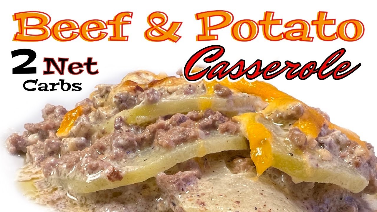 LOW CARB Ground Beef Potato Casserole Recipe for KETO Dieters!