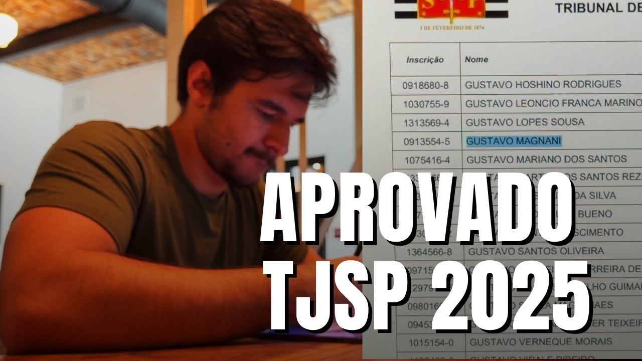 APROVADO NO TJSP 2025 (um dia de estudos)
