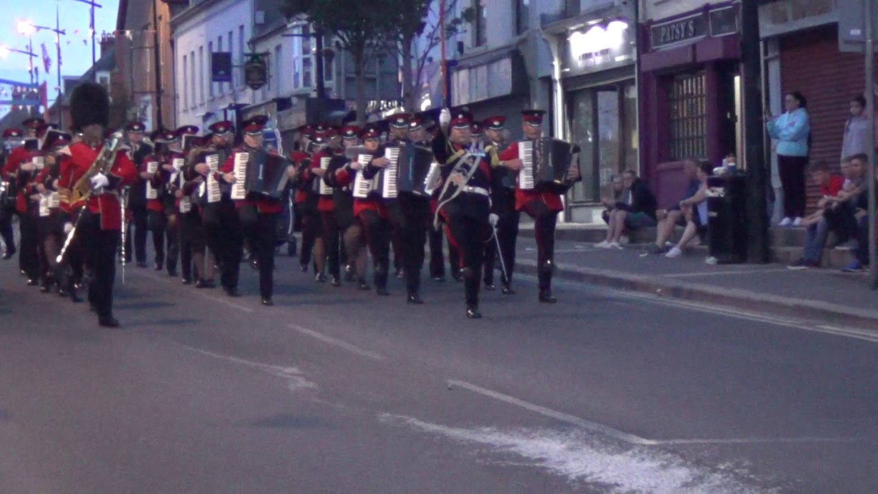 Brunswick Accordion wIth Dunloy@Mourne Young Defenders@own Parade 2-8-19 HD