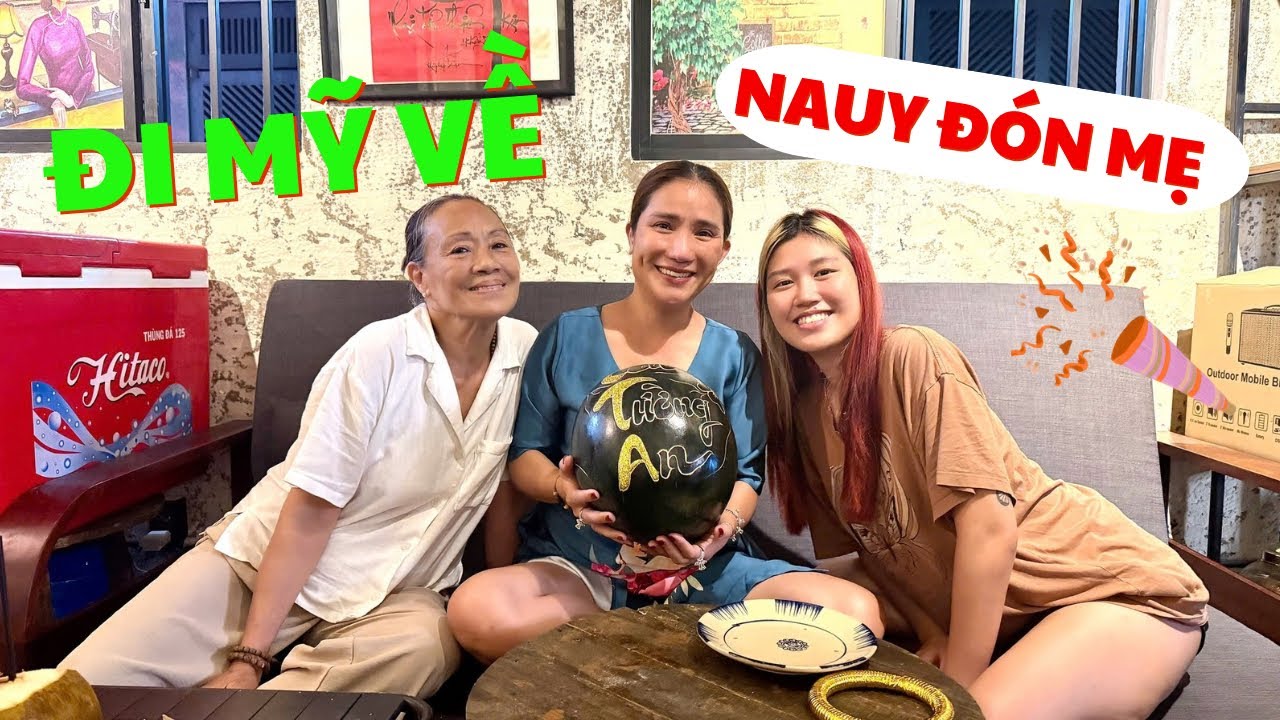 Con gái đón CÁT TƯỜNG lúc nữa đêm và chia quà Mỹ cho gia đình