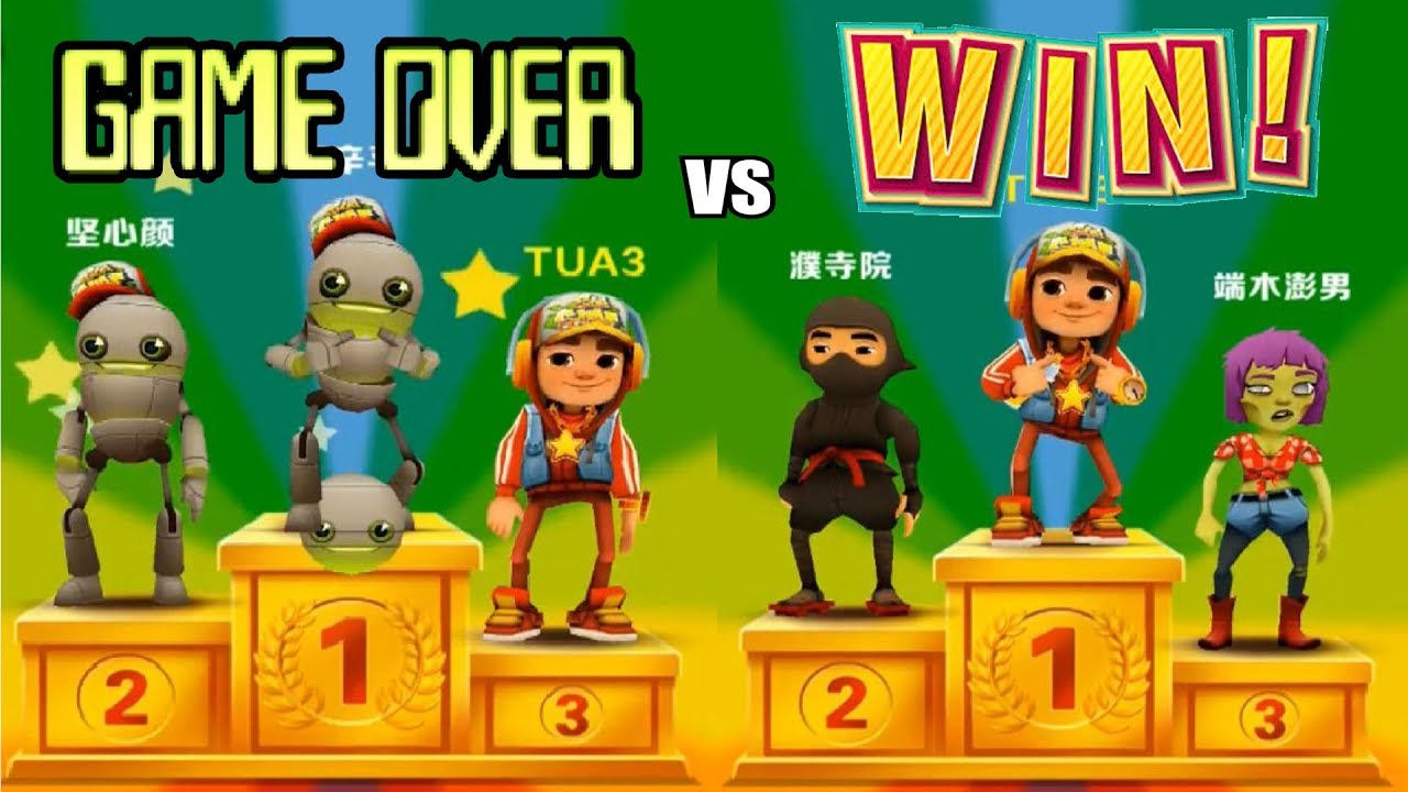 SUBWAY SURFERS RACING ANDROID GAMEPLAY HD - JAKE WIN ZOE AND NINJA