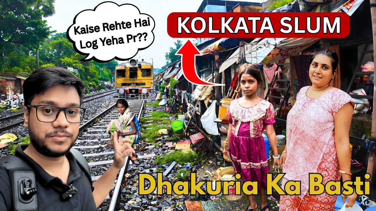 🇮🇳Kolkata Slum on Railway Track 😢 | Dhakuria Slum Reality | Hidden Truth of City of Joy #kolkata