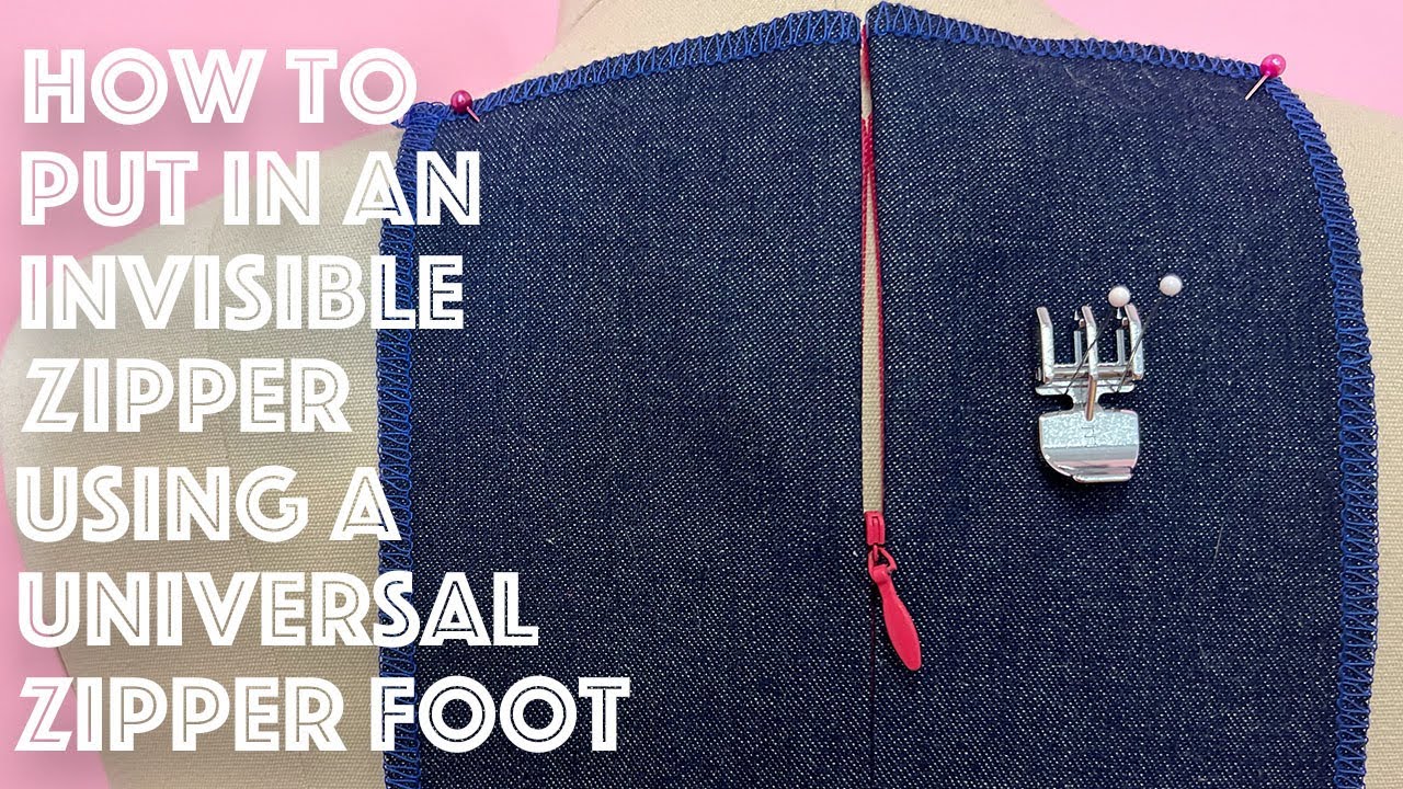 How to Put In an Invisible Zipper With A UNIVERSAL ZIPPER FOOT | Sew Anastasia