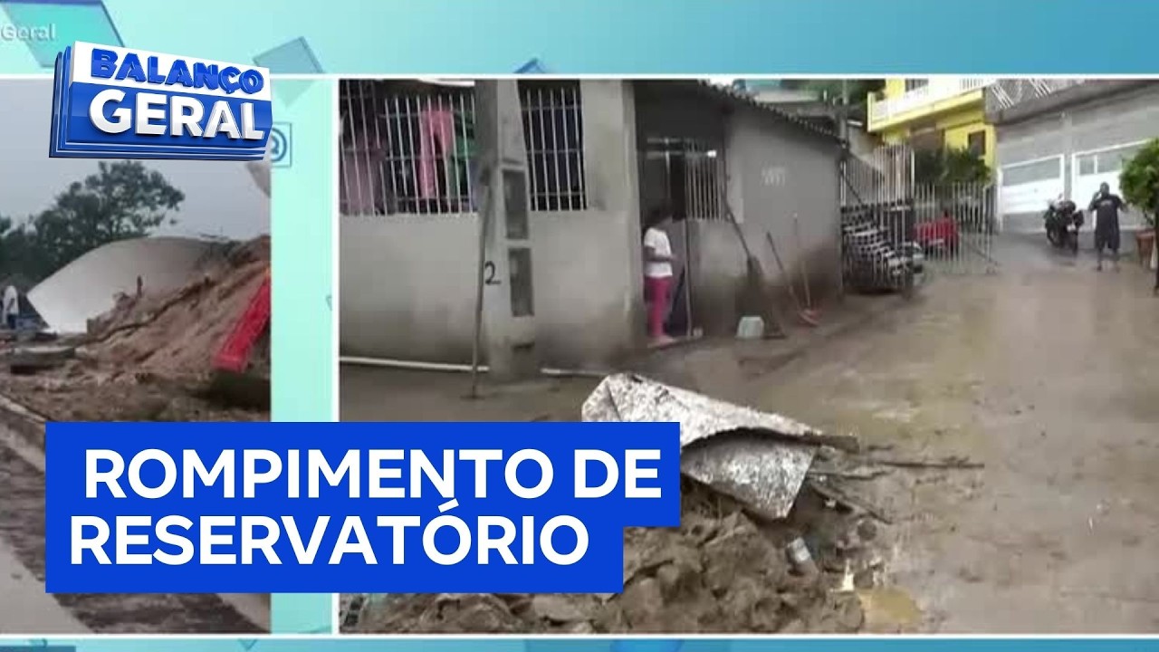 Funcionário morre após rompimento de reservatório da Sabesp que causou alagamentos em Mairiporã (SP)