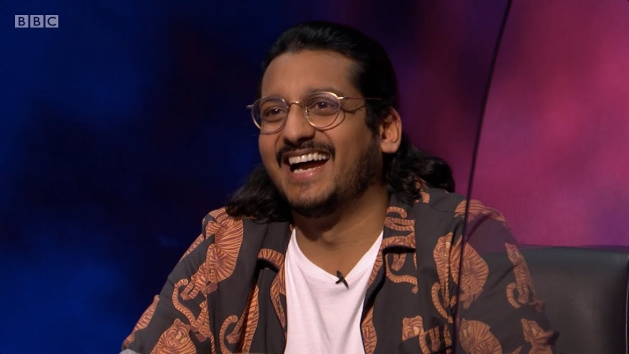 Mock the Week S19 E11 (4 Feb 21). Maisie Adam, Angela Barnes, Ed Gamble, Glenn Moore, Ahir Shah.