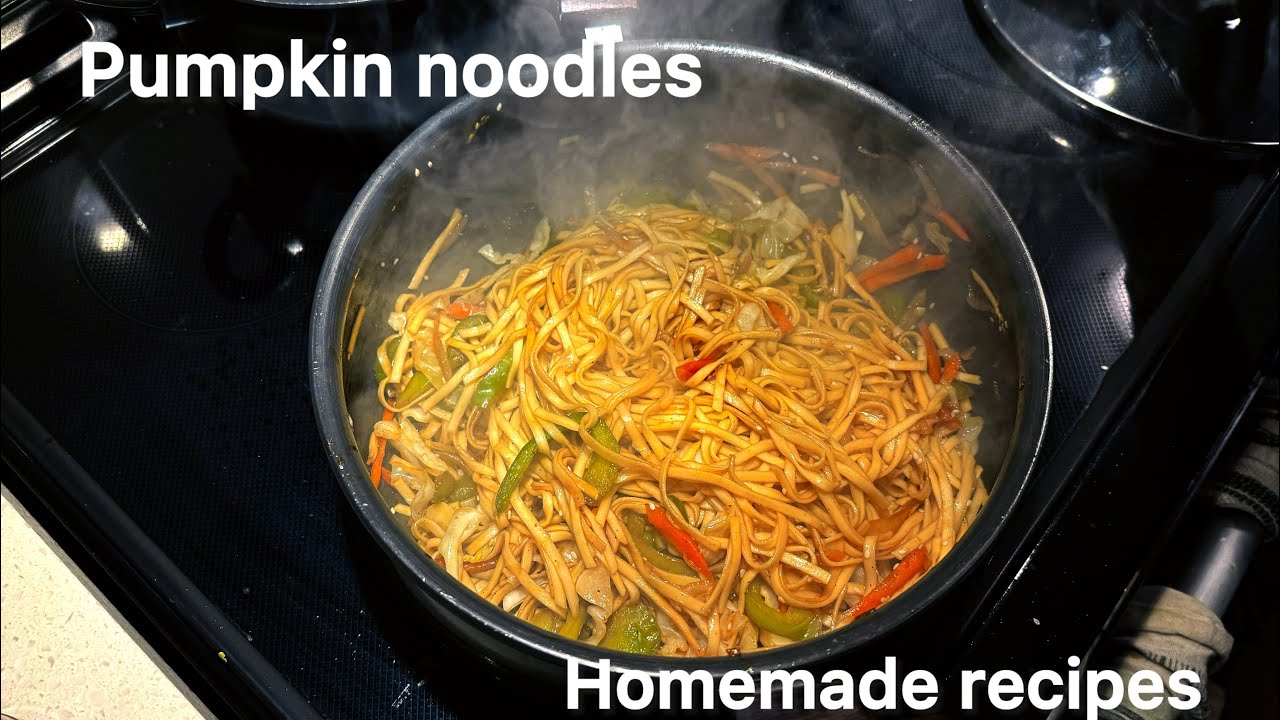 Homemade Pumpkin Veggie Noodles 🎃🍜