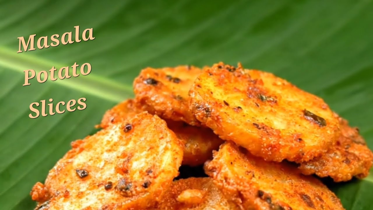 Crispy Masala Potato Slices | Easy Evening Snack Recipe | Side Dish for rice
