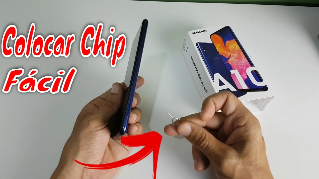 Como Colocar Chip e Cartão de Memória no Celular Samsung Galaxy A10  / A20 / A30