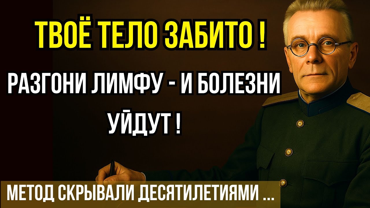 ЗАПОМНИ! ВСЕ БОЛЕЗНИ НАЧИНАЮТСЯ В ЛИМФЕ ! Как Разогнать Лимфу Академик Сперанский