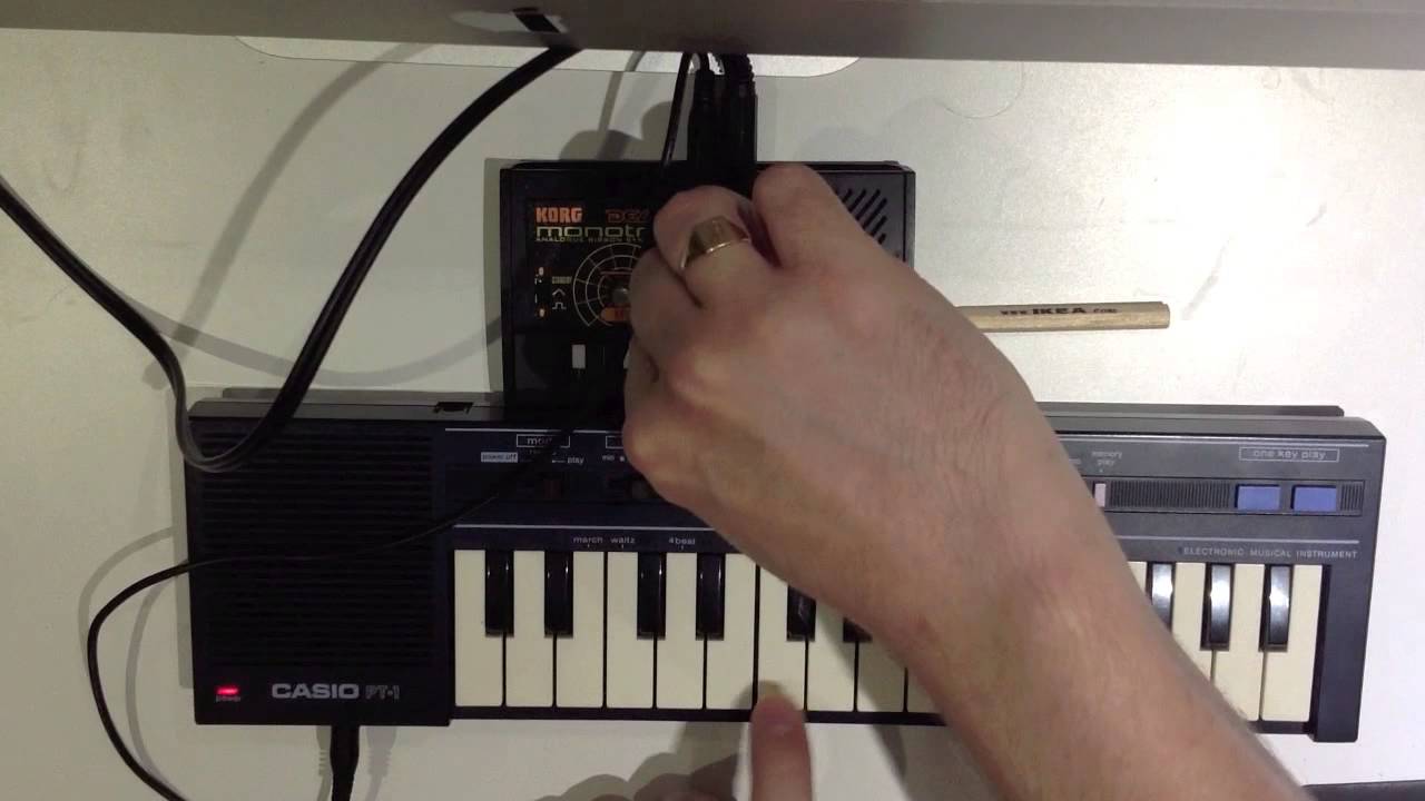 Fiddling with a Casio PT-1 and Korg Monotron Delay