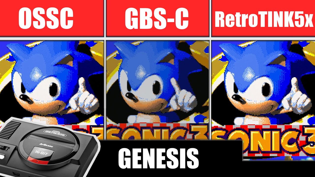 Sonic the Hedgehog 3: OSSC 1080p vs GBS-C 1080p vs. RetroTINK 5x 1440p Comparison Best HDMI Adapters