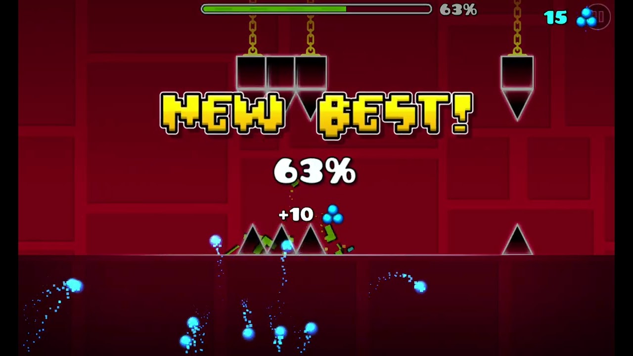 Jugando geometry dash(me harte)