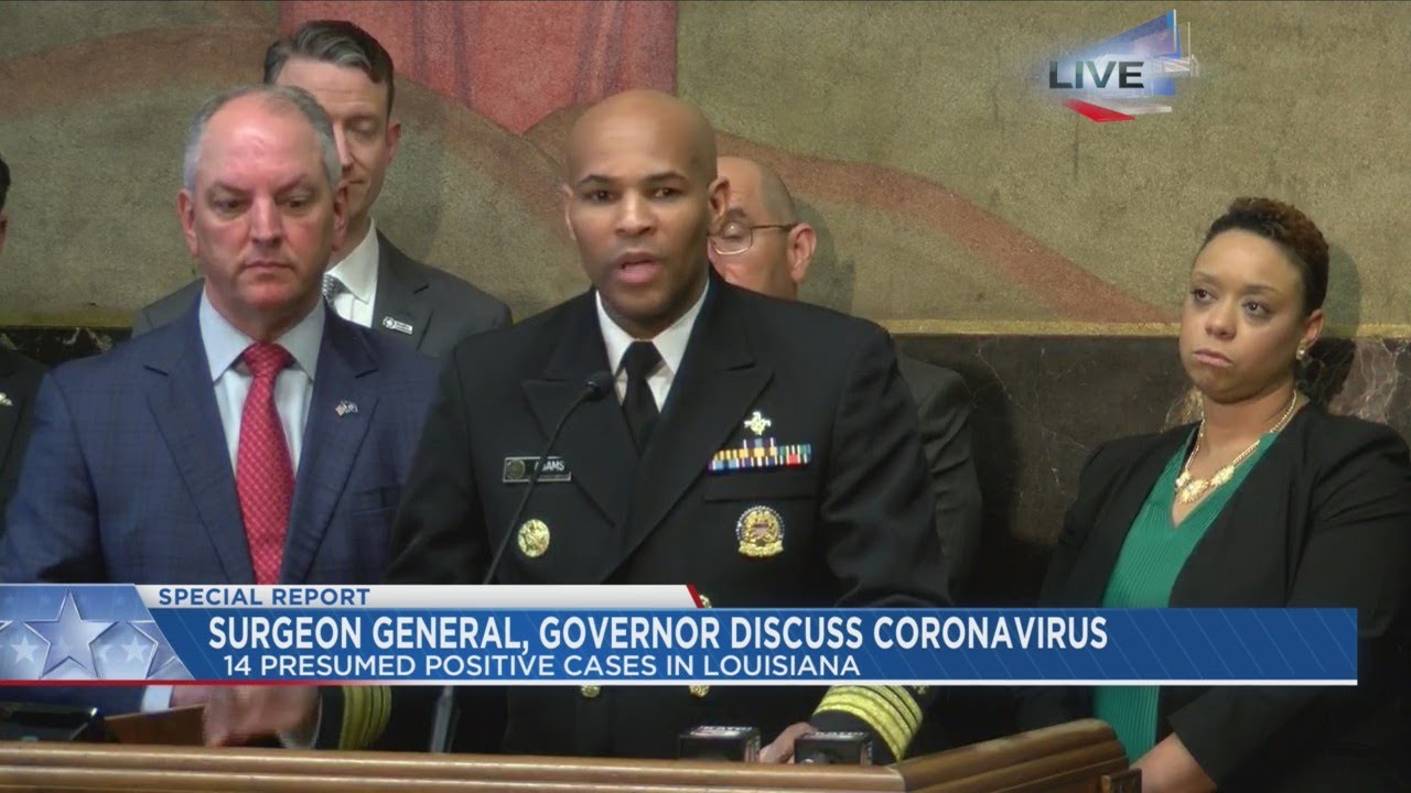 Governor Edwards and US Surgeon General coronavirus presser