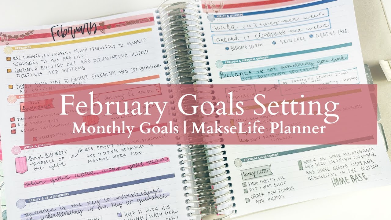 February GOALS | MakseLife Planner Monthly Goal Setting + January Reflections