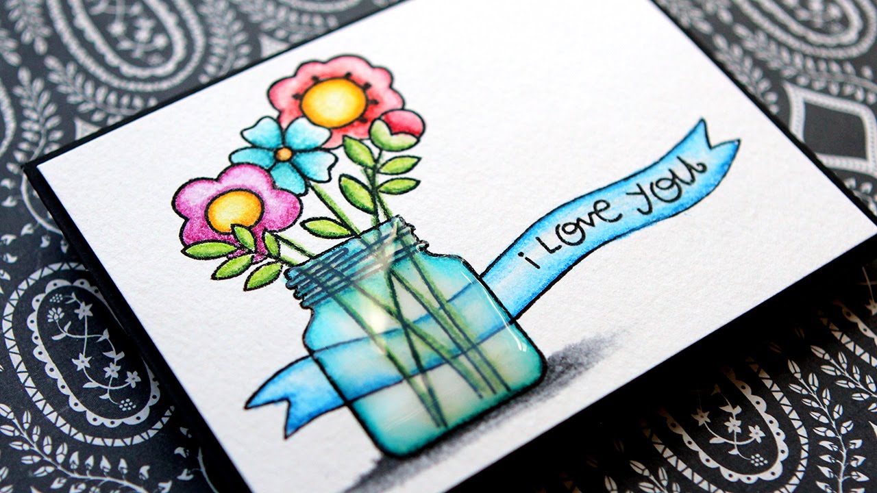 Simple Coloring with Inktense Pencils & Clear Wink of Stella
