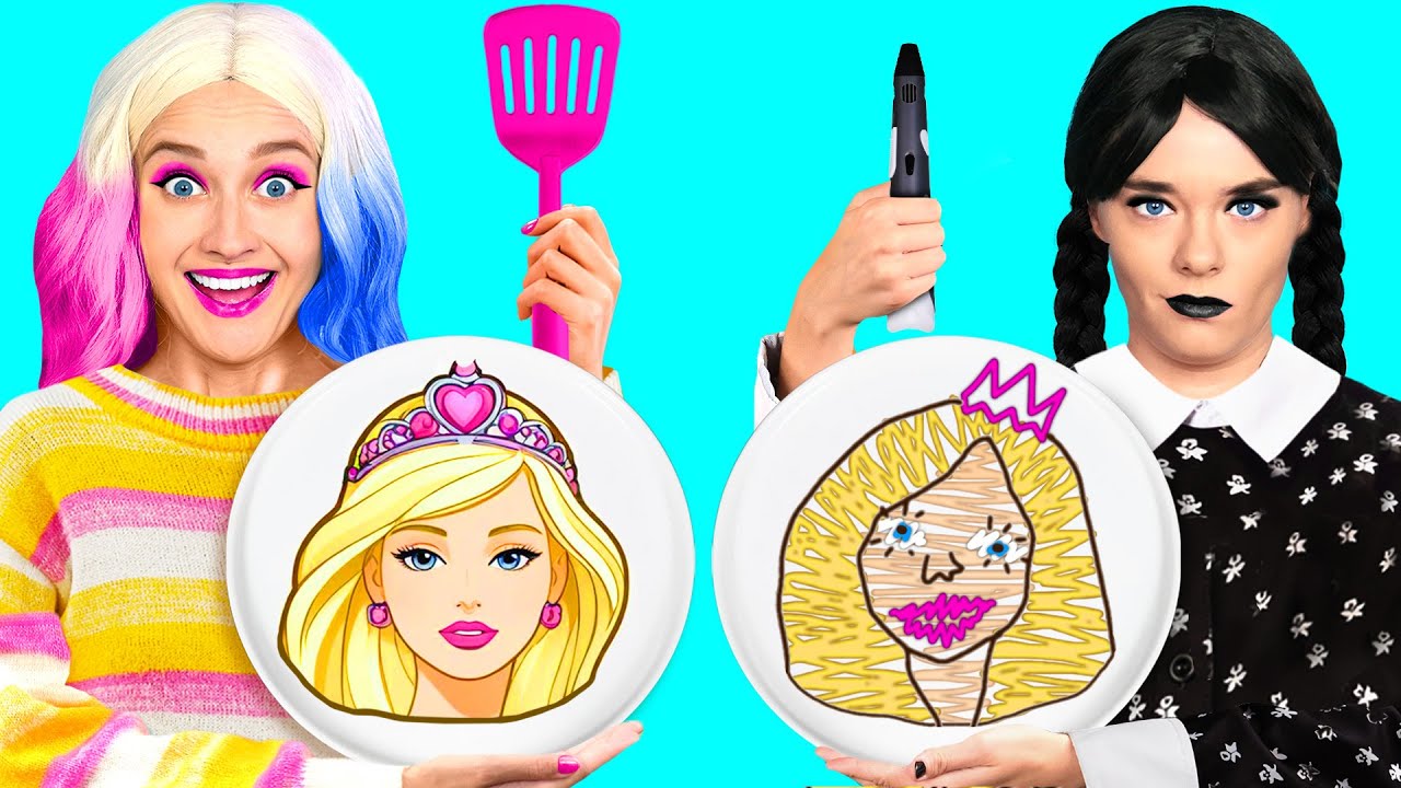 Крутой Арт-Челлендж: 3d-Ручка и Блинчики с Уэнсдей Аддамс от BaRaDa Challenge