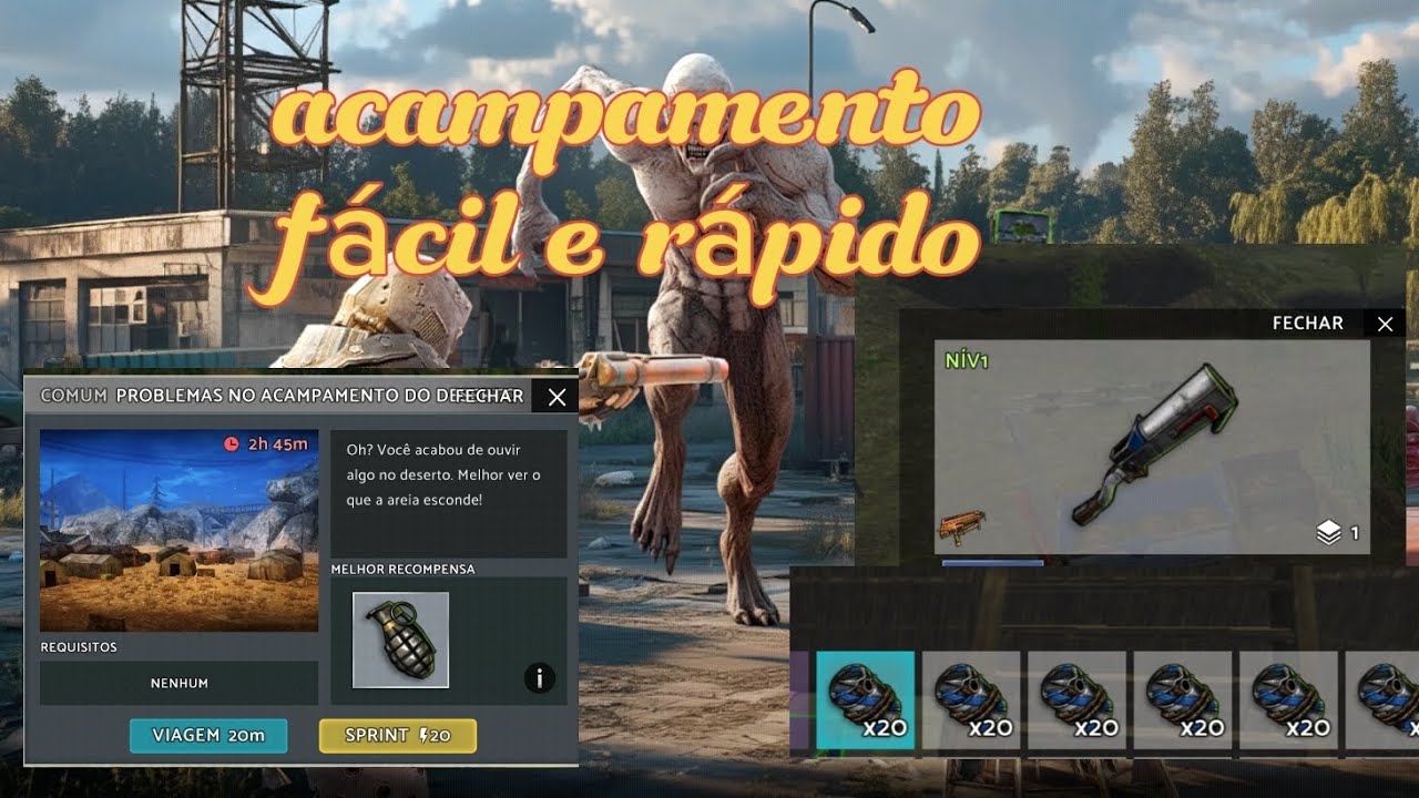 Tomorrow survival acampamento militar 