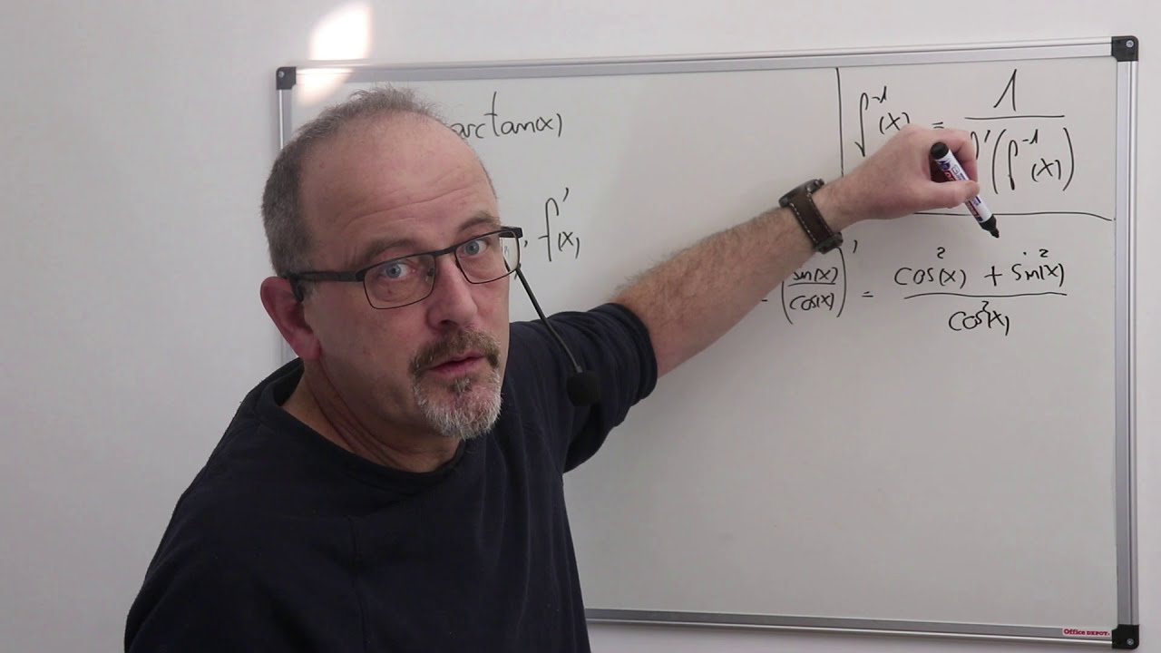 Ableitung der Umkehrfunktion; im Speziellen arcsin(x), arccos(x) und arctan(x)
