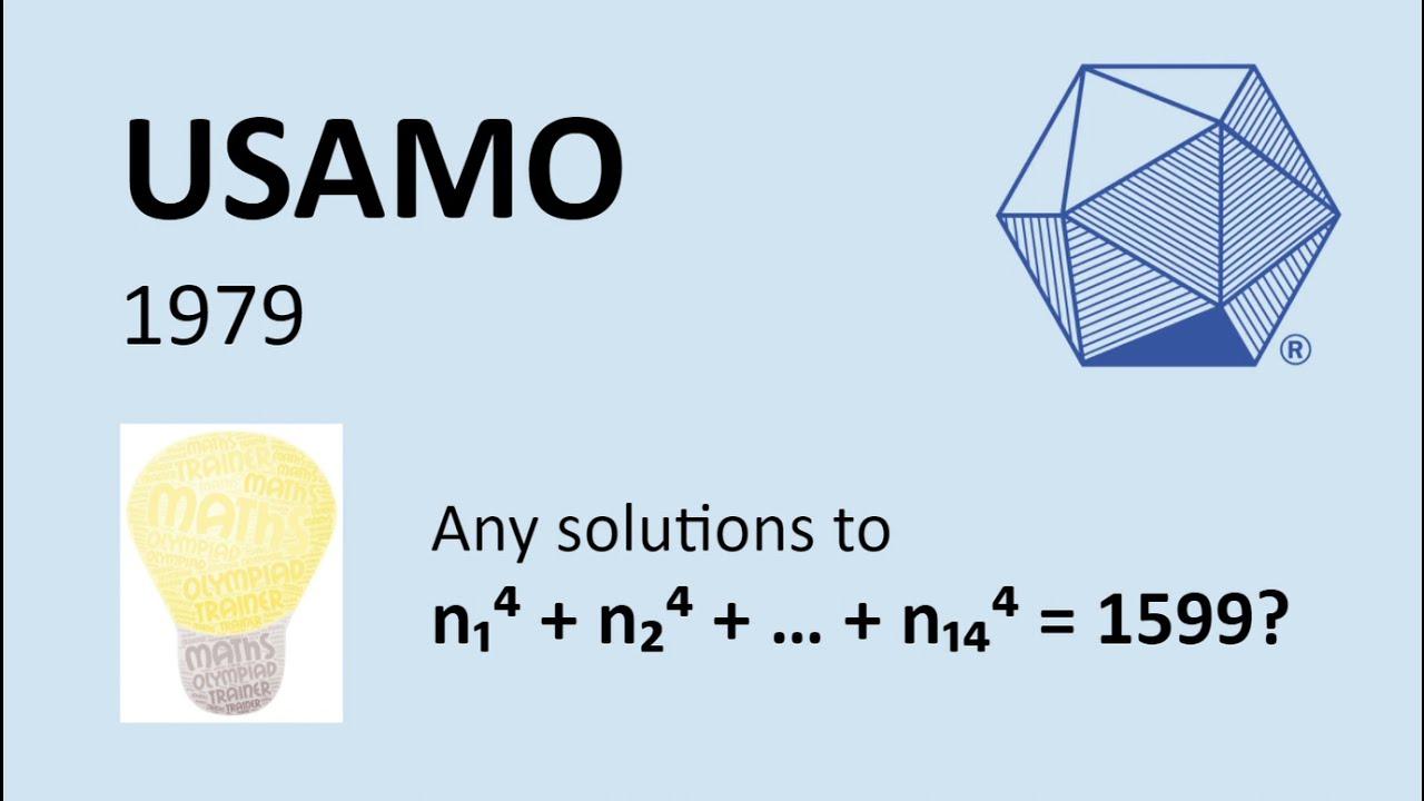 3 line solution?! | Q1 USAMO 1979 | Math Olympiad Training