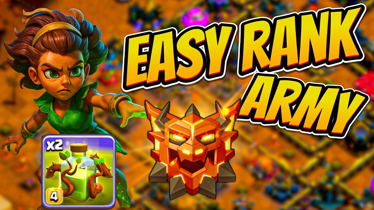 Стратегия атаки после обновления TH17 — RC Charge, Root Rider с заклинанием Double Overgrowth | Coc