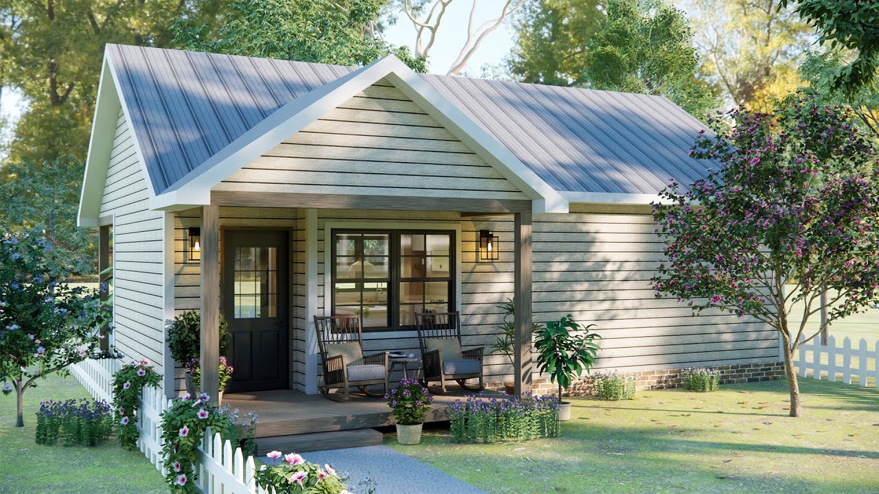 32'x16' (10x5m) Fall in Love with the Adorable Country House | Small House Desing Ideas