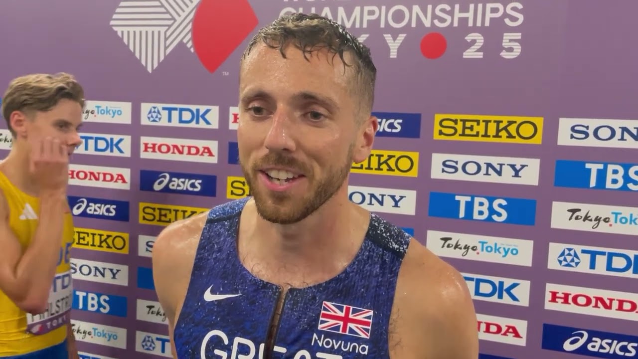 Neil Gourley reacts to his 10th place finish in the 1500m final at the World Champs in Tokyo