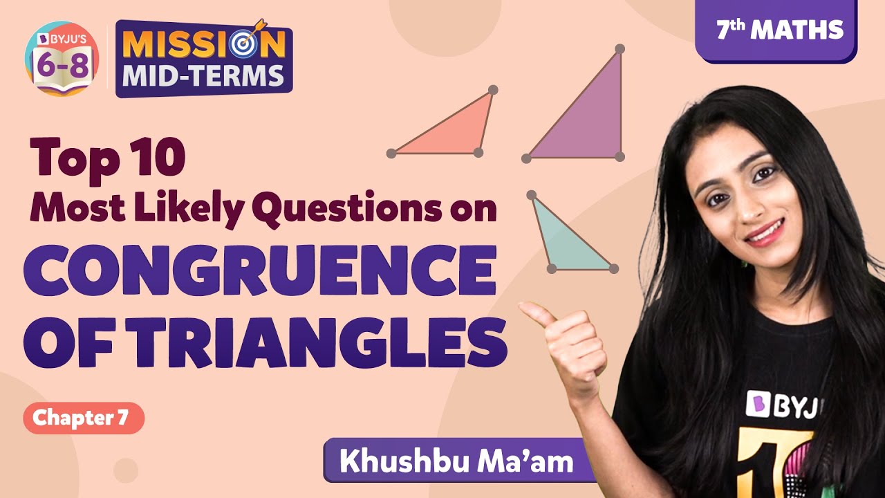 Congruence of Triangles Class 7 Maths Important Questions and Solutions | BYJU'S - Class 7