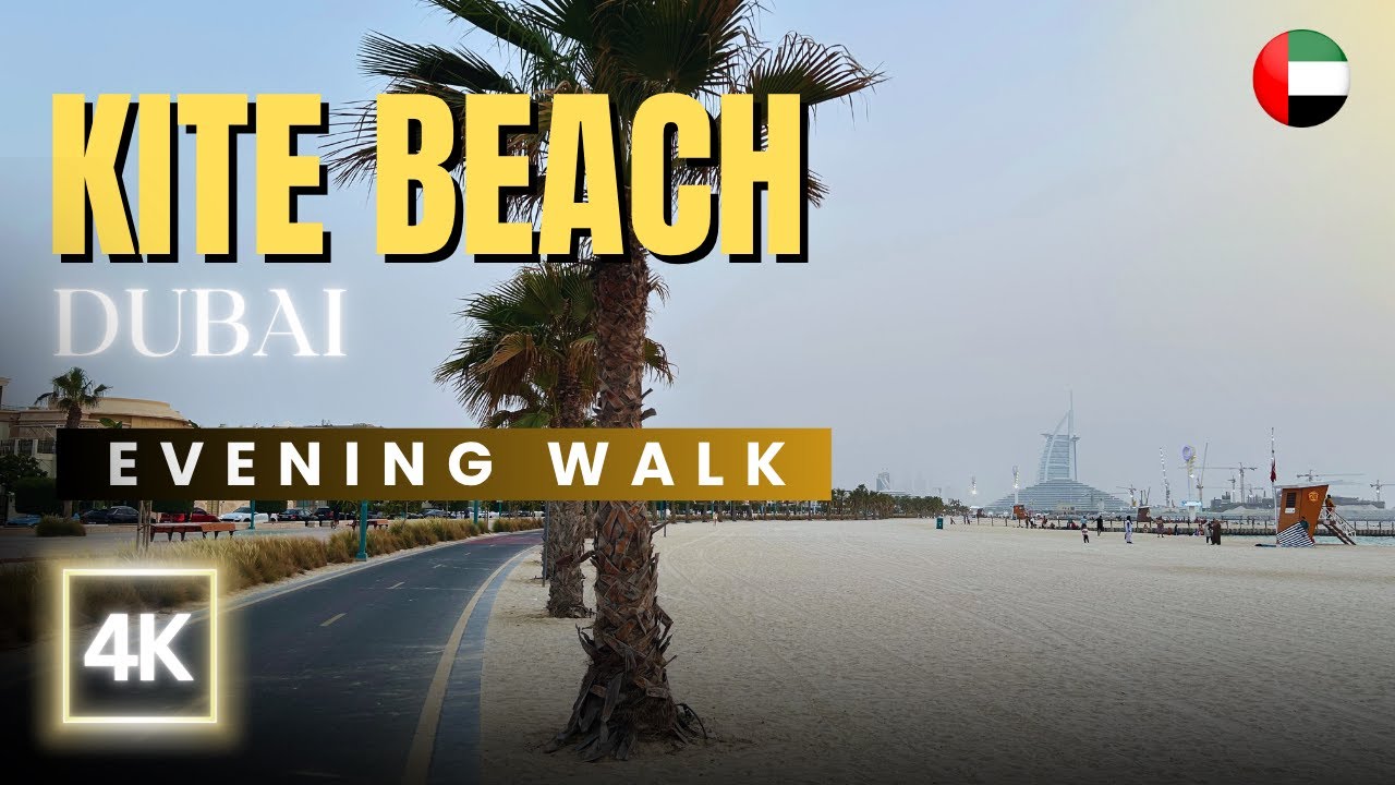 Kite Beach Dubai 2025 🇦🇪 | Beautiful Sea Views & Sunset Walk [4K]