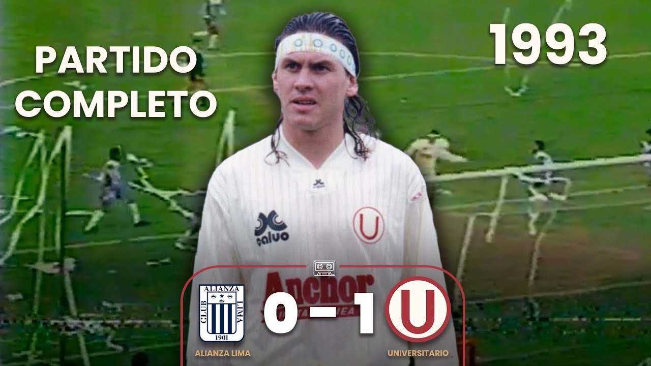 Alianza Lima 0-1 Universitario |  Gol del triunfo de Ronald Baroni | Año 1993 | PARTIDO COMPLETO ⚽🎞