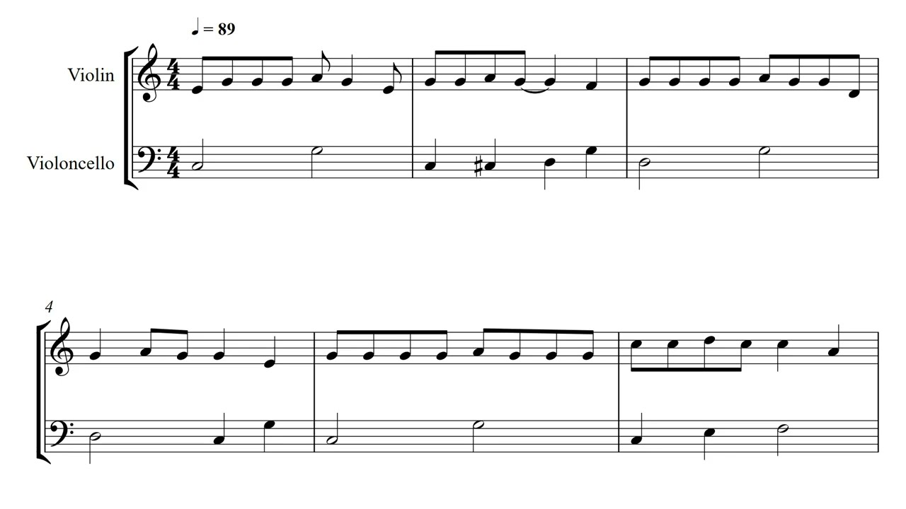 Mary Poppins - Supercalifragilisticexpialidocious | Duet Violin and Cello Sheet Music
