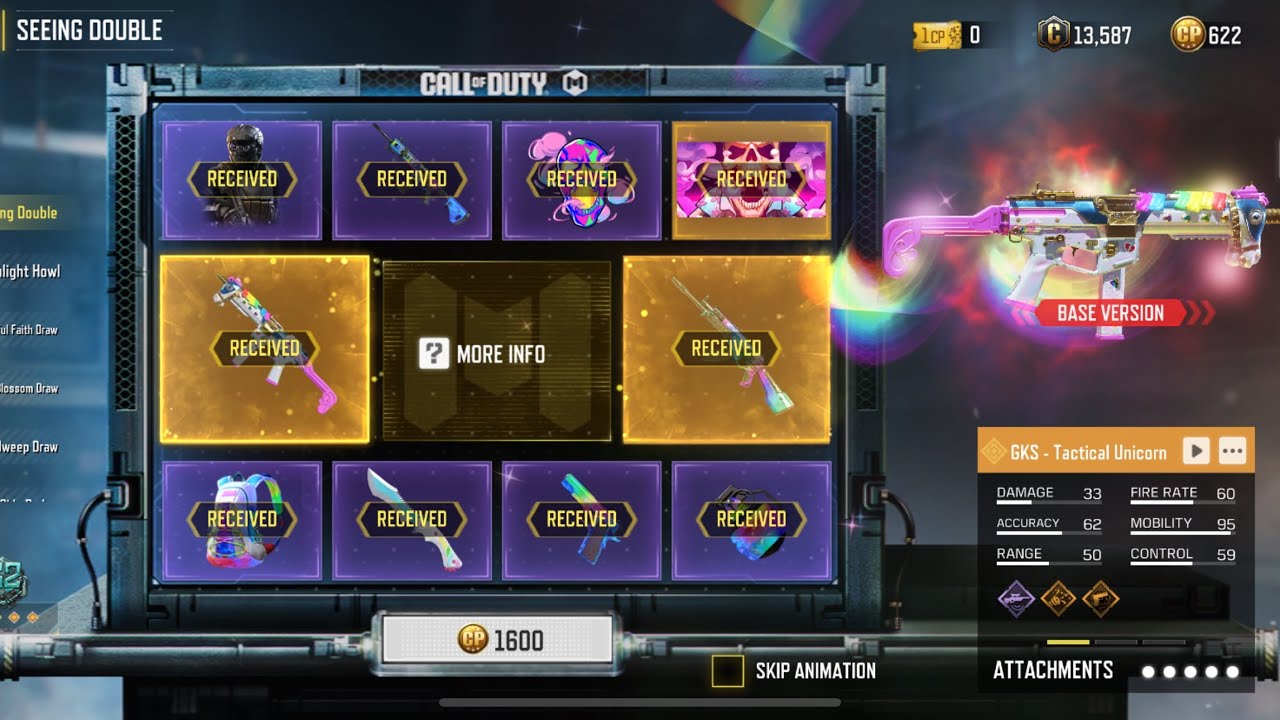 Buying the OG Legendary GKS Tactical Unicorn & KN44 Color Spectrum & Showcasing in CODM Ranked S&D 😍