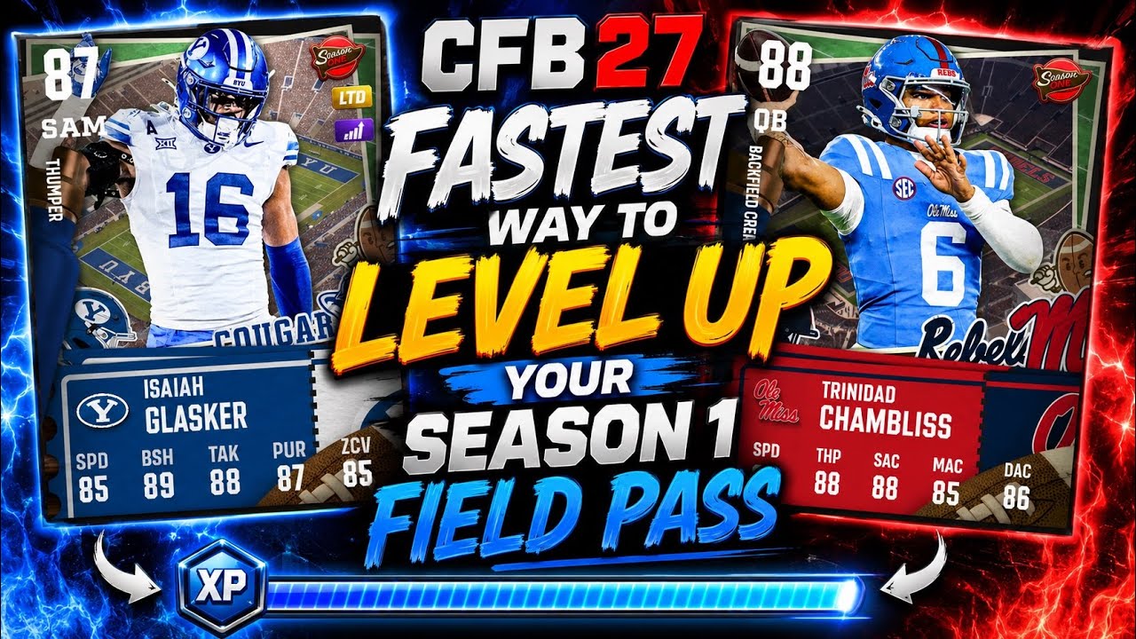 FASTEST WAY TO LEVEL UP YOUR SEASON 1 FIELD PASS IN CFB 27 ULTIMATE TEAM!