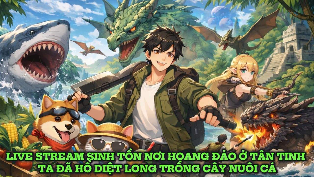 LIVESTREAM SIN TỒN NƠI HOANG ĐẢO Ở TÂN TINH TA ĐÃ HỖ DIỆT LONG TRỒNG CÂY NUÔI CÁ