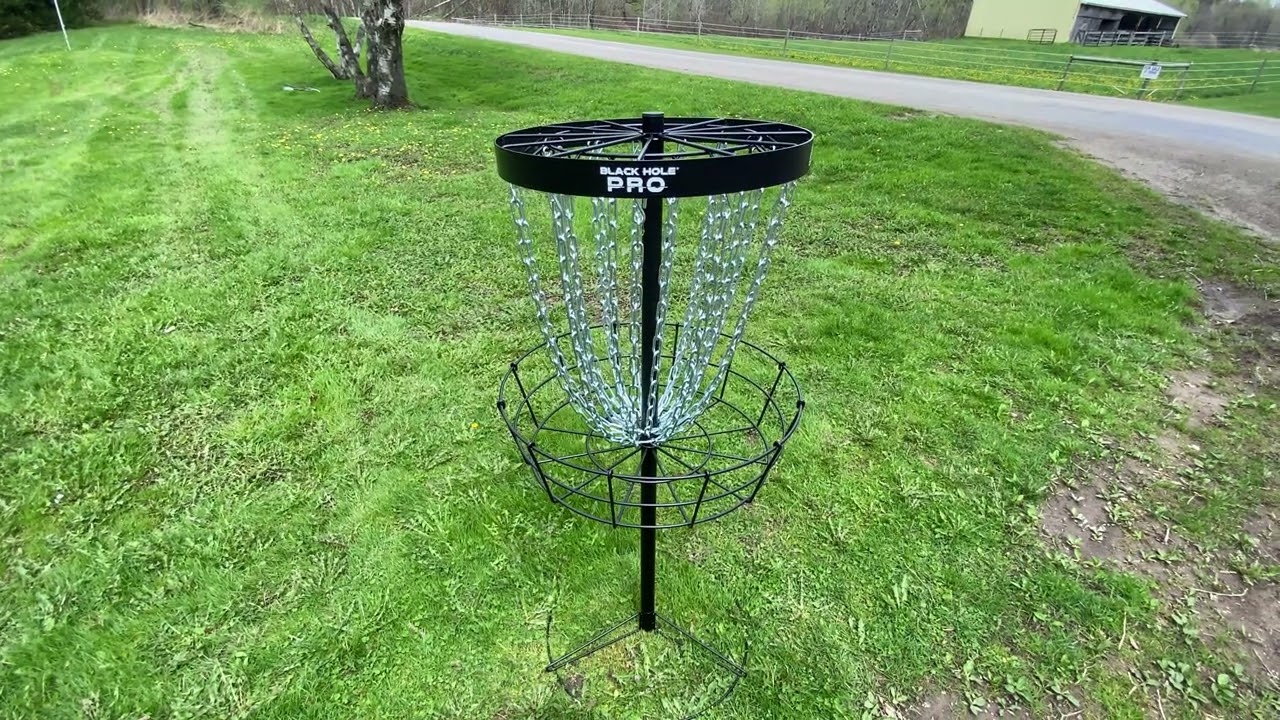 Setting up my new Disc Golf Basket from MVP Disc Golf Black Hole PRO!