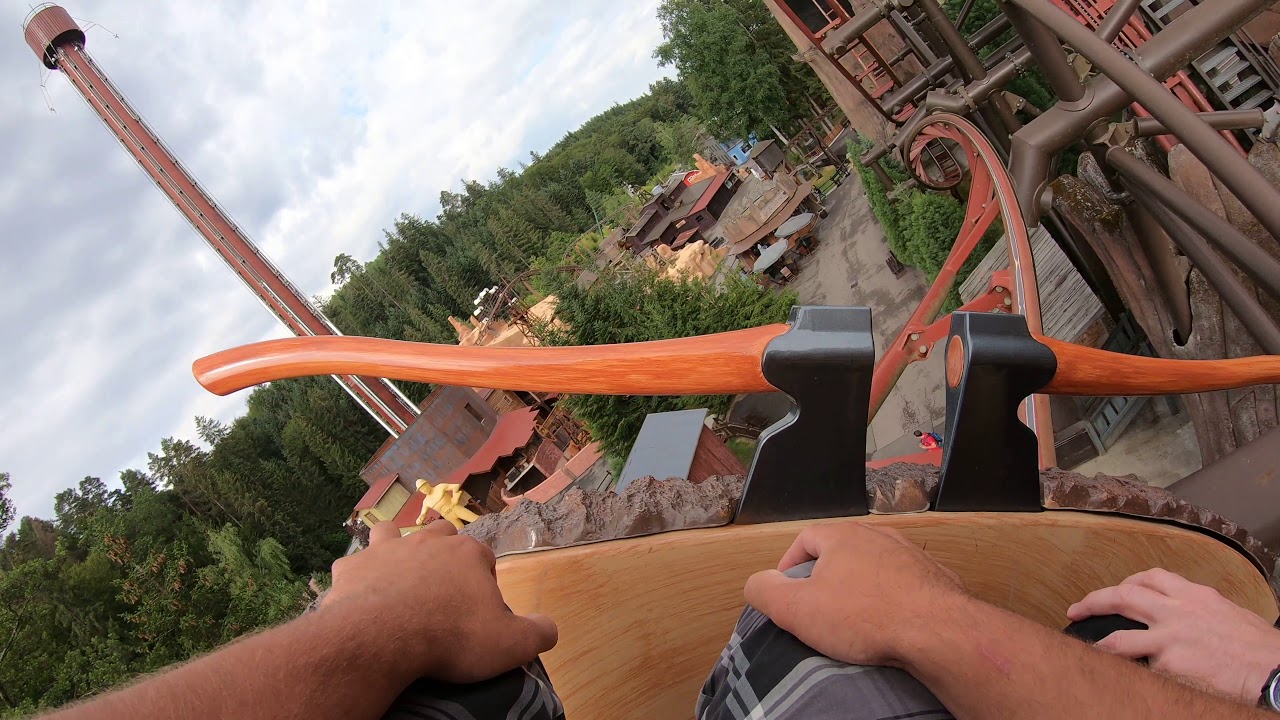 Timber Drop - 4K Onride 2019 - Fraispertuis City - S&S Worldwide - El Loco - Front Row - POV